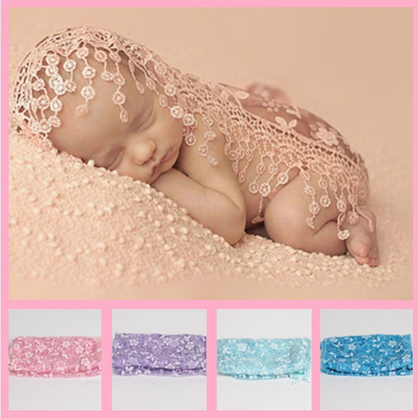 Wholesale - Lace decoration newborn baby clothing baby clothes lace soft baby photography clothing comfortable babys wrapped cloth A0521