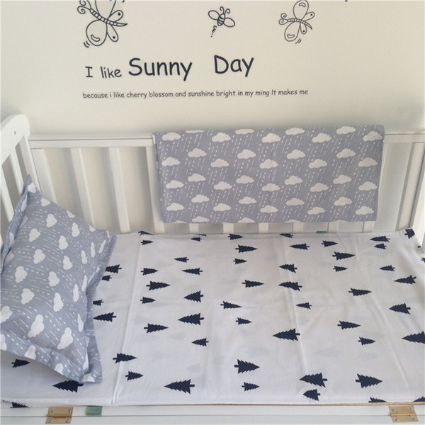 Free shipping New Arrived Hot Ins crib bed linen 2pcs baby Bedding set include pillow case+bed sheet without filling