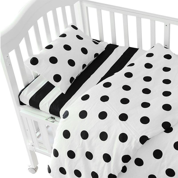 3pcs/set Ins crib bed linen,baby Beddingset(pillow case+bed sheet+duvet cover without filling) Size Within 130*70cm