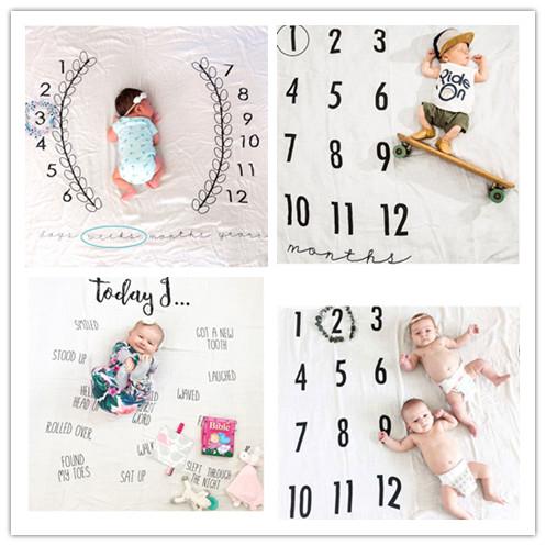 2017 newborn photography background props baby photo prop fabric backdrops infant blankets wrap 100% cotton soft blanket ins cloth mat