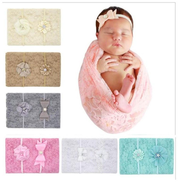 2019 Newborn Lacer Swadding Bath Towels For Infant Photography Props Photo Wrap Cloth Lace Blanket Accessories