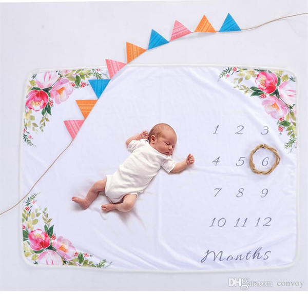 Newborn Baby Photography Blanket Letters Numbers Flowers baby Wrap Infant deer tent boy girls blanket 72*102cm BHB49