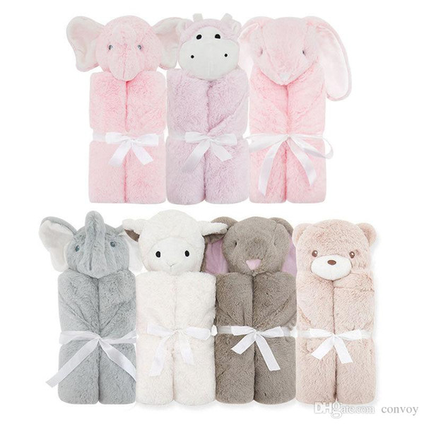 New children sleeping bag Infant Cartoon Autumn Winter Quilt Cute Animal Head Swaddling Soft Comfortable Blankets Kids Gift BHB47