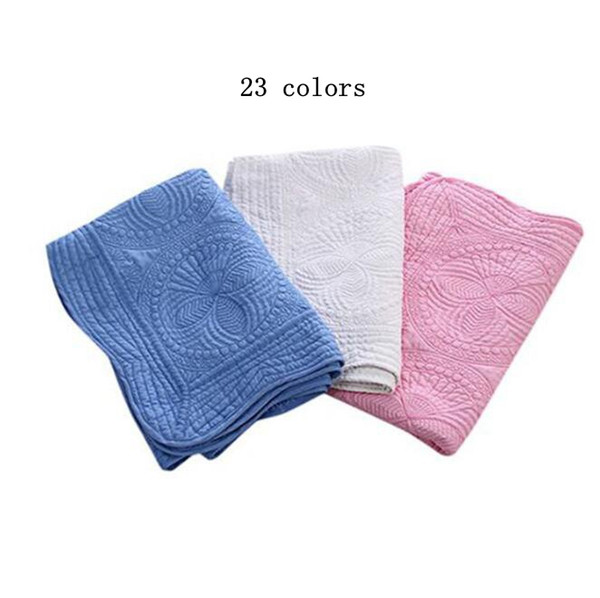 23 Colors INS Baby Blanket Toddler Cotton Embroidered Blanket Infant Ruffle Quilt Swaddling Breathable Conditioning Blanket MMA1598 100-1