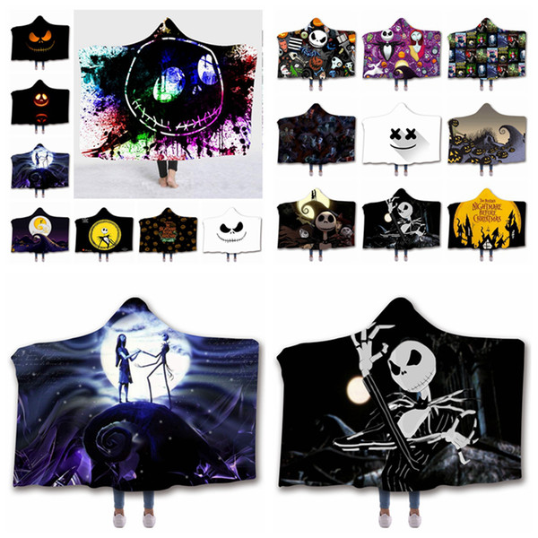 Christmas DJ Marshmello Hooded Cloak 3D Print Blankets Sherpa Home Blanket Cape Shawl Sofa Throw Blanket Swaddling Bedding 17styles RRA2441