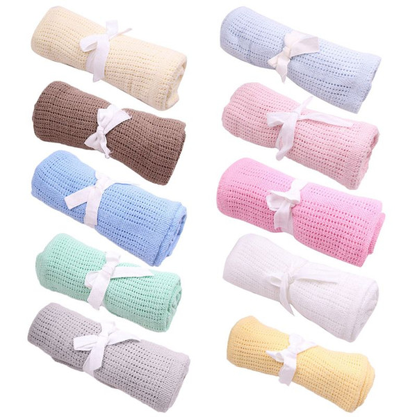 Summer Baby Cotton Blanket Candy Color Kids Newborn Stroller Travel Blankets 2020 Hot Sale