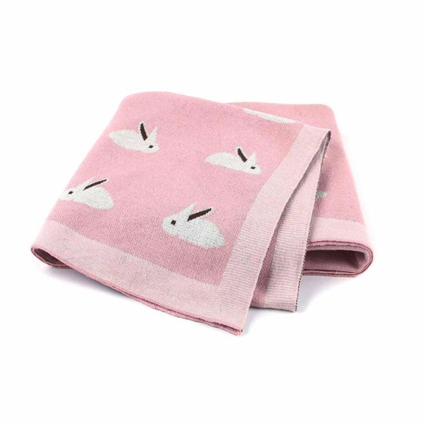 100*80cm Baby Blankets Knitted Newborn Swaddle Wrap Blanket Cartoon Sheep Toddler Multifunction Children Stroller Covers