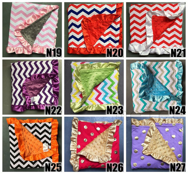 ins baby chevron minky blankets infant zigzag swaddle children flower leopard blankets boys girls gold dot owl blankets knitting shower gift