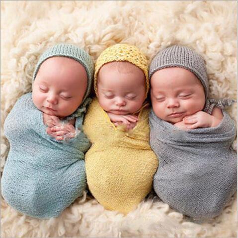 Baby Swaddling Blankets Newborn Knit Wraps Toddler Soft Swaddle Kids Stretch Nursery Bedding Sleep Sacks Scarves Newborn Photo Props