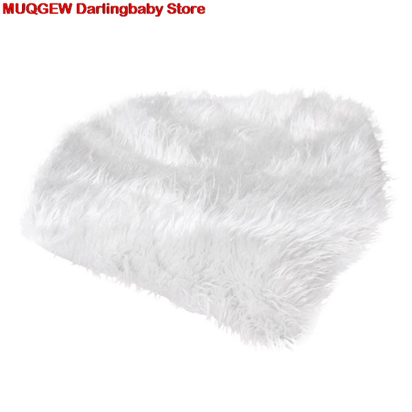 Newborn Photography Props Faux Fur Stuffe Background Photo Soft Attractive Fashionable Beautiful Baby Blanket Swaddling 50*50 CM