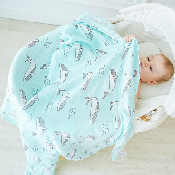 Brand Maternity Muslin swaddles Blanket for Newborn Stroller Feeding cover Bath wraps Towels 70%Bamboo 30%cotton Double layer 120*120cm 2017