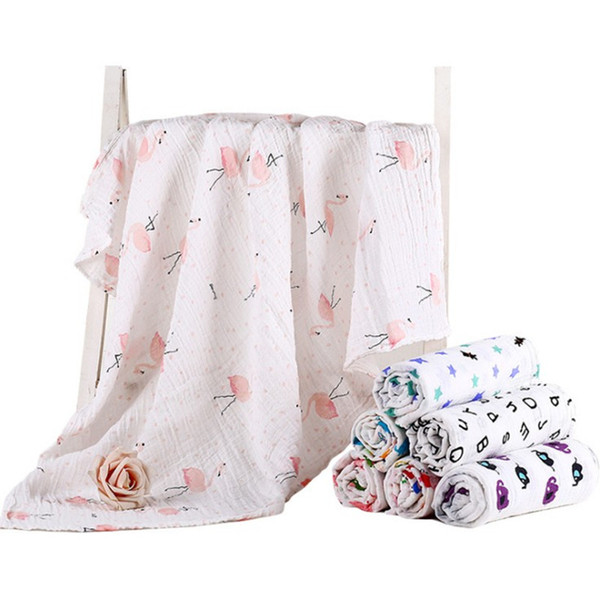 Baby Muslin Blankets Swaddle Cotton Soft Newborn Baby Bath Towel Swaddle Blankets MultiFunctions Wrap Blanket Stroller Cover