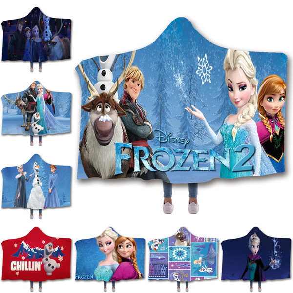 Princess blanket 31style Queen Snow hooded Sherpa Fleece blankets 3D winter Sherpa Throw Blankets Christmas Gift Moive Theme Swaddling JY910