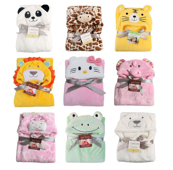 New 3D Cartoon coral fleece infant cloak baby blanket envelope stroller wrap for newborns baby bedding blanket