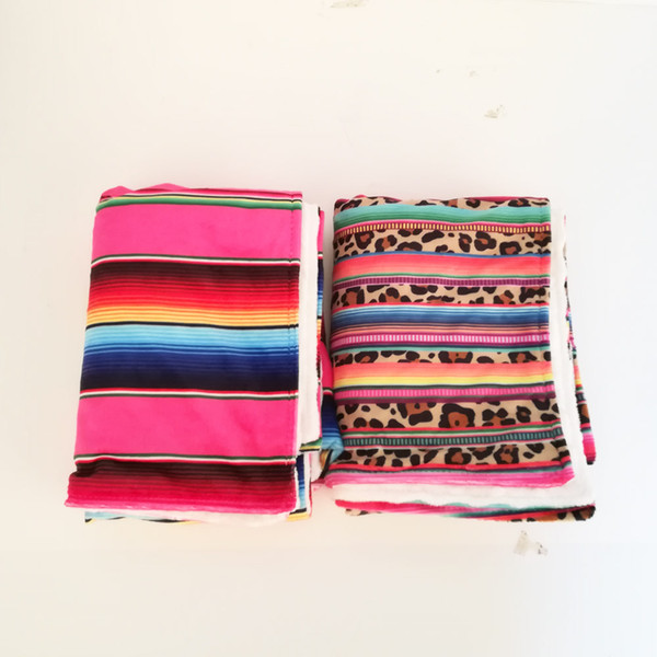 70cm*90cm Serape Flannel Baby Blanket Wholesale Blanks Serape Leopard Baby Cover Soft Toddler Blanket Gift for Baby DOM1061131