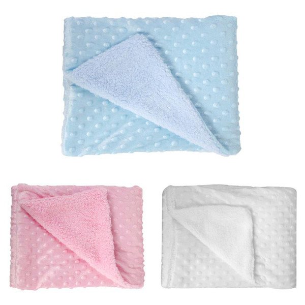 Baby Blanket Newborn Warm Berber Fleece Blanket Swaddle Wrap Infant Stroller Quilt Swaddling Bedding Cover