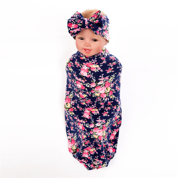 Baby Girl Boy Clothes 2018 Bedding Accessories Sleeping Bag Muslin Swaddle Blanket Floral Print Newborn Props Christmas Gift