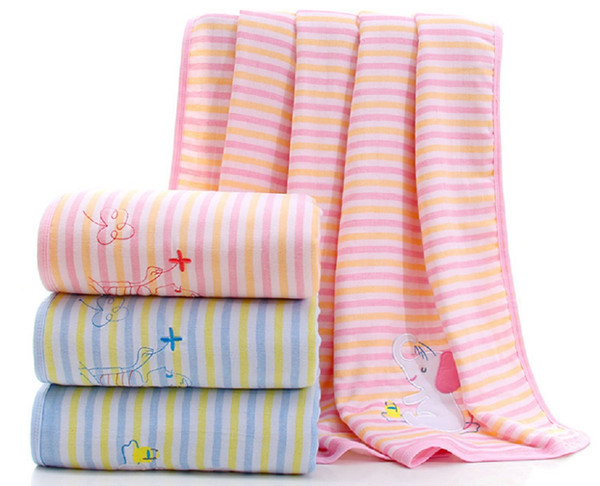 Organic Muslin Baby Toddler Blanket - 100% Cotton Bed Soft Blankets,Baby's Summer Quilt(Blue/Pink,100cm*100cm)