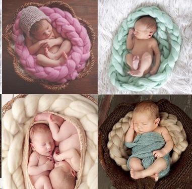 baby blankets Photo blankets photo prop made linen knitted by hand photo cloth