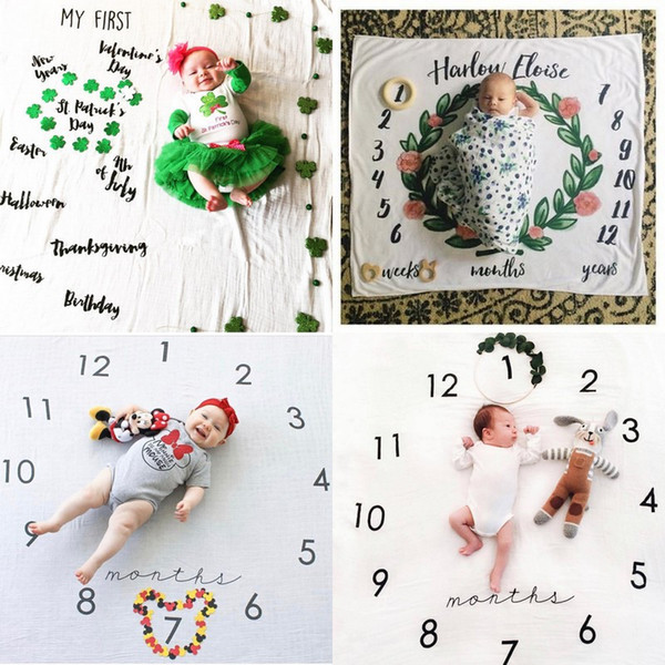 Ins Newborn Baby Photography Background Props Lovely Cloth Mat Baby Blanket Lay for Photgraphing fabric backdrops 10 Designs