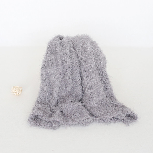 Fuzzy Jersey wrap photography props Newborn swaddle sack fabric layer photo props baby stretch knit wrap