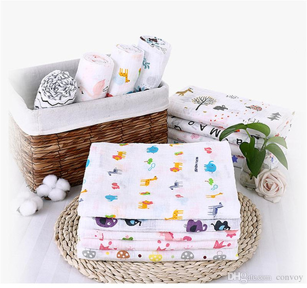 39 styles Swaddling Cotton Newborn Infant Conditioner Blanket Baby cute animal flower Swaddles Bath Towel Newborns Muslin Blankets BHB44