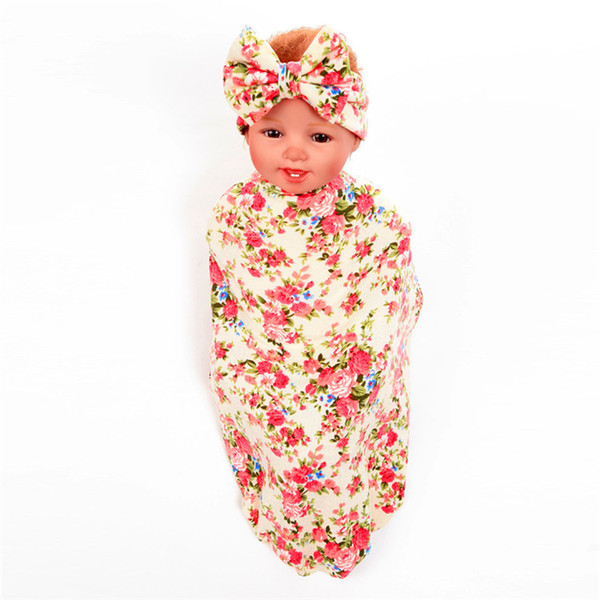 Baby Girl Boy Clothes 2018 Bedding Accessories Sleeping Bag Muslin Swaddle Blanket Floral Print Newborn Props Christmas Gift