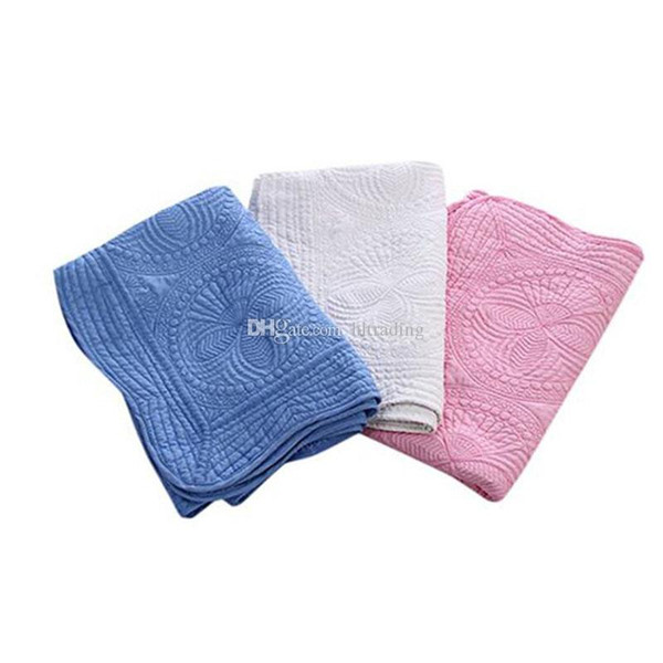 12 colors INS Baby Blanket Toddler Pure Cotton Embroidered Blankets Infant Ruffle Quilt Swaddling Breathable Air Conditioning blanket C5636