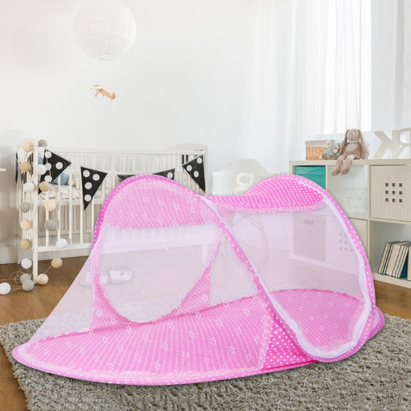 Portable Mosquito Nets 2020 New Baby Bed Nets Folding Baby Mosquito Ship Type Cradle Bed Infant Sleeping Cribs