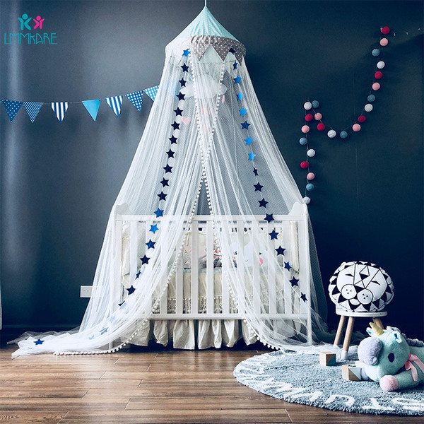 Baby Crib Netting Cotton Children Princess Bed Tent Curtain Mosquito Net Kid Infant Children's room Decoration Baby Bedding Set