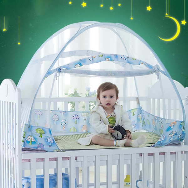 1 pcs Baby Bedding Crib Netting Folding Tent Baby Mosquito Nets Bed Mattress with Foldable Bracket