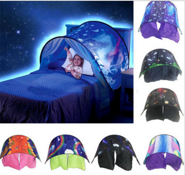 Kids Dream Tent Folding Type Unicorn Cosmic Space Dino sleeping stents Baby Mosquito Netting magical dream world for boy girls