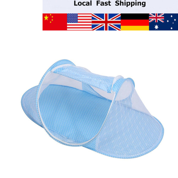 2 Colors Baby Crib Bedding Portable Folding Multi-Function Hot Sale Baby Mosquito Nets Blue Pink Ship Type Bed Mosquito Net