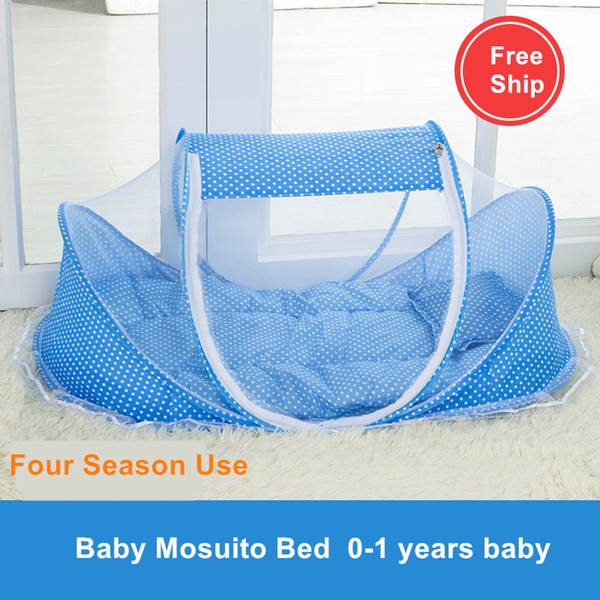 Wholesale- 2017 Rushed Baby Mosquito Net Cover Mongolia With Support Package For Children With Portable Folding Encryption Free Installat