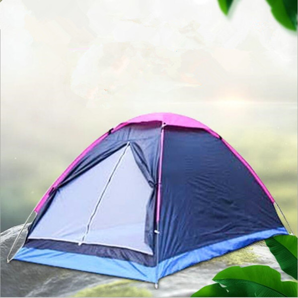 Double Person Tent Single Layer Shelters Beach Park Camping Shelters Tents Rain Proof Oxford Cloth Portable Tents Outdoor Family Tent LT819