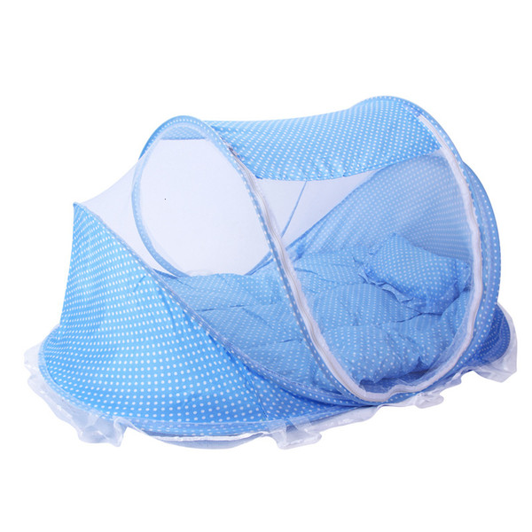 Baby Mosquito Insect Cradle Net 3pcs/set Include Mosquito Net Pillows Mattress Baby Bedding Mesh Crib Netting Portable Folding SH190917