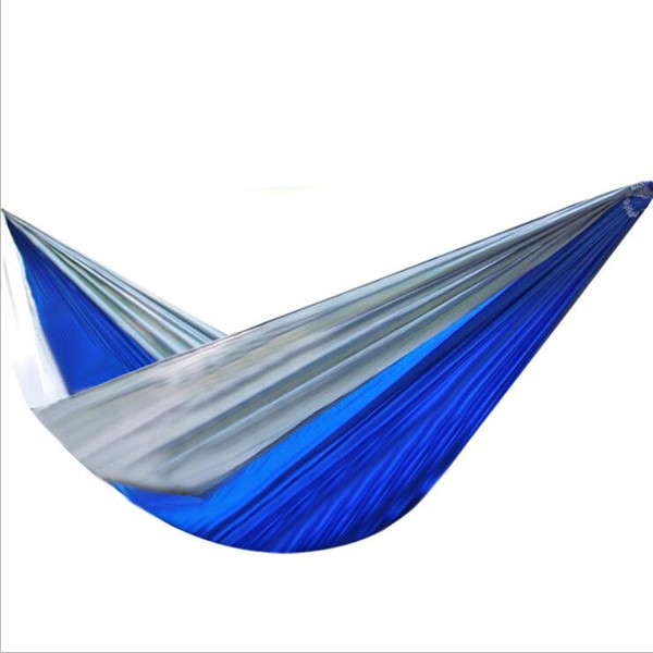 Outdoor Hammock Double-person Parachute Portable Handy Fabric Mosquito Net Field Hiking Camping Tent Swing Hanging Bed 270*140 TLZYQ948