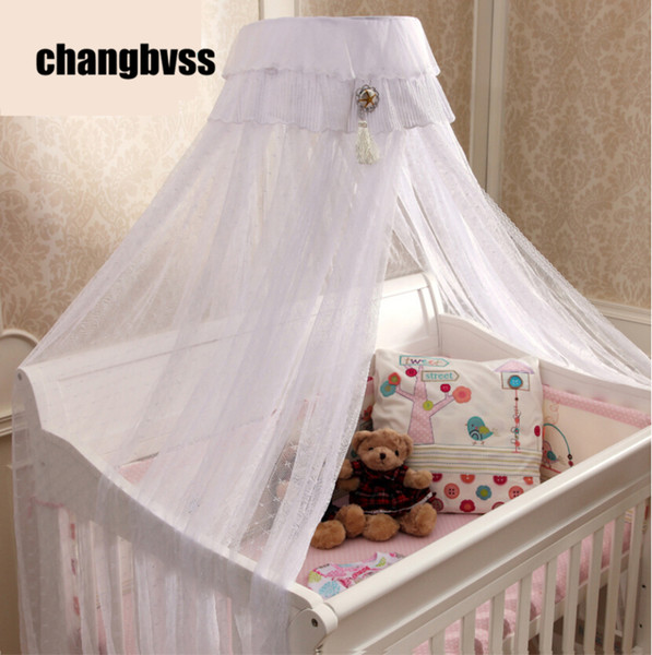 Beautiful Bed Canopy Baby Todder Crib,White Pink Yellow Netting Curtain Dome Mosquito Net,New Baby Infant Bed Canopy Insect Net