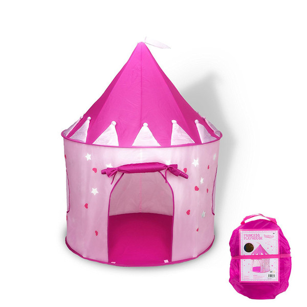 Fox Print Princess Castle Play Tent with Glow in The Dark Stars, conveniently Folds in to a Carrying Case,The best gift for a child