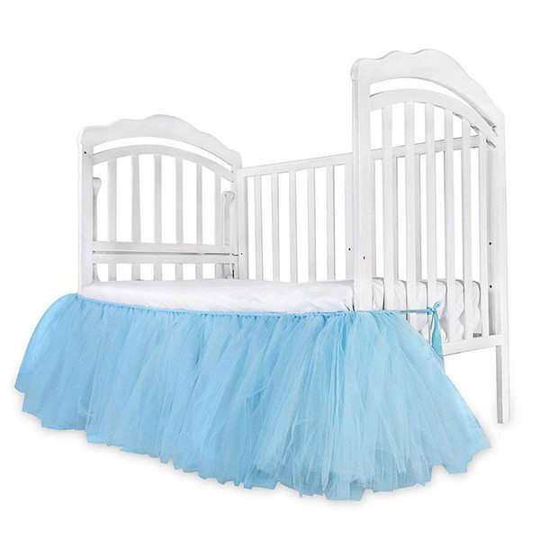 100% Natural Cotton Percale Ruffled Crib Skirt Nursery Crib Bedding Skirt for Baby Boys Or Girls