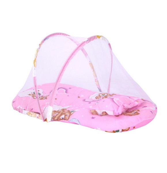 Small Portable Folding Baby Mosquito Net Baby Infant Cushion Mattress Pillow Mosquito Net Bed Free Shipping