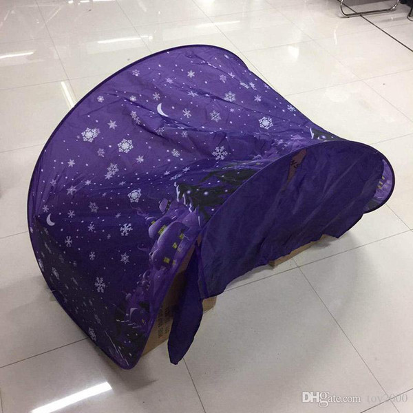 9 Styles 80*230cm Crib Netting Kids Dream Tents Folding Type Unicorn Moon White Clouds Cosmic Space Baby Mosquito Net Without Night Light