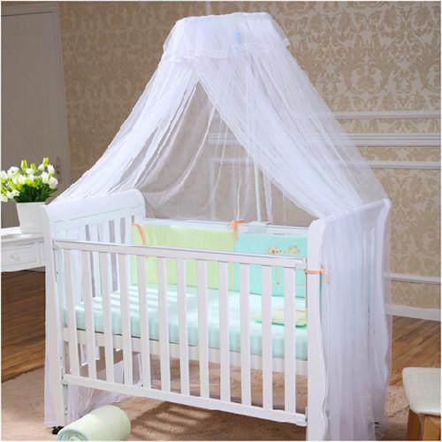 Wholesale-2015 Hot Sale Baby Crib Canopy Tent Kids Crib Mosquito Net White Color Baby Infant Kids Bed Net Cortina Para Cama Dossel