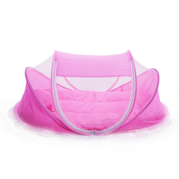 Portable Baby Bedding Baby Soft Summer Crib Mosquito Net Bed Crib Mosquito Netting Cotton Sleep Travel Bed Pillow Mat Set