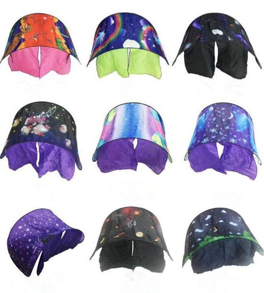 9 Styles 80*230cm Kids Dream Tents Folding Type Unicorn Moon White Clouds Cosmic Space Baby Mosquito Net Without Night Light DHL free