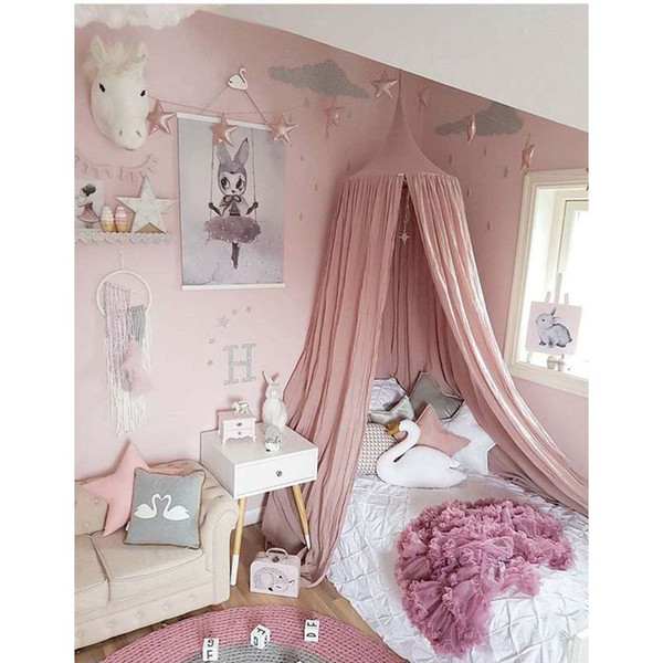 2018 New Baby Kids Bed Canopy Bedcover Mosquito Net Curtain Bedding Dome Tent Cotton 8 Size