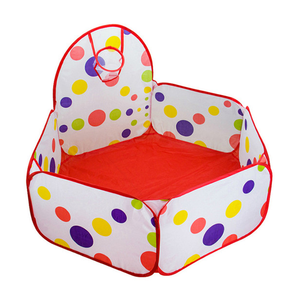 1m 1.2m 1.5m Baby Playpen With Basket Children Game Tent Portable Foldable Playpen Baby Cots For Pit Balls Funny Toys