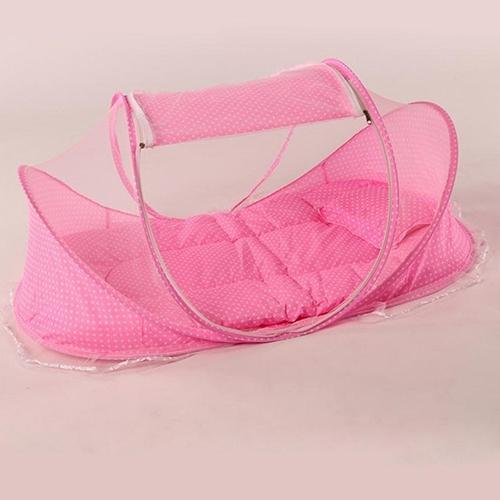 Wholesale-Portable Foldable Newborn Baby Sleeping Crib Bed Mosquito Net Tent with Pillow