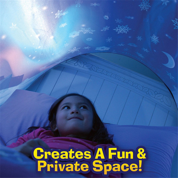 Baby Kids Dream Tents Fantasy Folding Type Unicorn Moon White Clouds Cosmic Space snow Baby Mosquito Net Without Night Light K0281