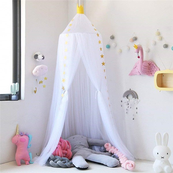 Princess Bed Canopy Mosquito Net Play Tent for Kids Playing Reading Dome Netting Curtains Baby Boys and Girls Games Room Park Tour